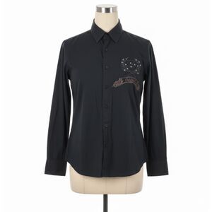 Phat Classics Phatfarm Button Up Motor Oil Back Graphic Shirt LG